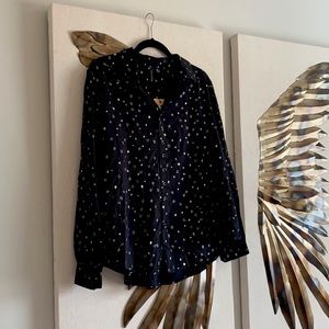 NWT BOEM BLOUSE! Black with gold stars! Absolutely gorgeous.